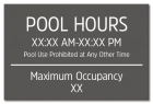 New York Pool Hours and Max Occupancy Sign