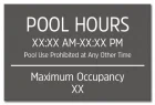 New York Pool Hours and Max Occupancy Sign