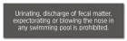 New York Pool Pollution Prohibited Sign