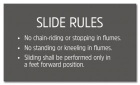 New York White-Water Slide Rules Sign