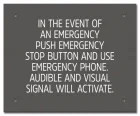 Ontario Canada Emergency Stop Button Sign