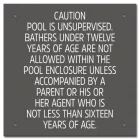 Ontario Canada Unsupervised Pool 2 Sign