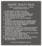 Oregon Pool Rules Sign
