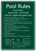 Pool Area Use w/CPR Instructions