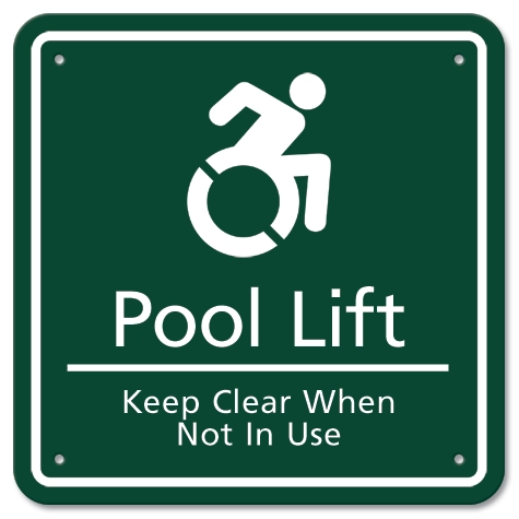 Pool Lift - Keep Clear When Not In Use - MediumDynamic ISA Symbol