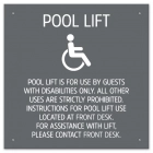 Pool Lift Rules w/ISA Symbol - Large