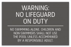 South Dakota No Lifeguard Pool Sign