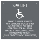 Spa Lift Rules w/ISA Symbol - Large