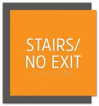 "Stairs/No Exit" Egress Sign - CA Compliant