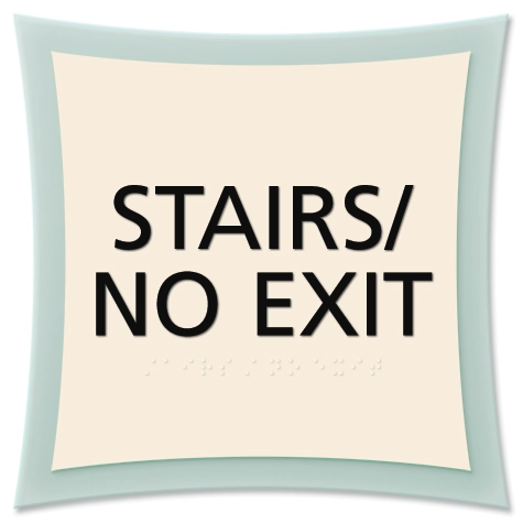"Stairs/No Exit" Egress Sign - CA Compliant