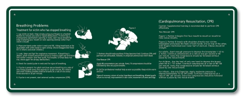 State Pool Sign - CPR Instructions Sign