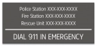 Tennessee Emergency Contacts Sign