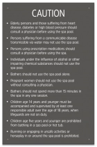 Utah Spa Rules Caution Sign