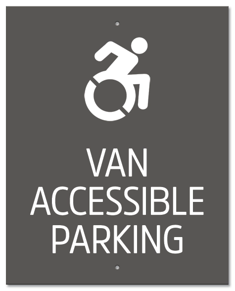Van Accessible Parking Sign w/Dynamic ISA Symbol
