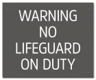 Washington DC No Lifeguard Pool Sign