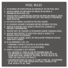 Washington Pool Rules Sign