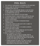 Washington Pool Rules Sign