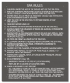 Washington Spa Rules Sign