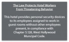 West Hollywood CA Housekeeper Protection Notice - Acrylic - 4 Pk