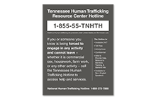 Human Trafficking Signs
