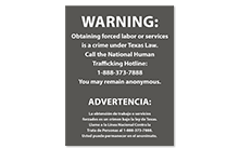 Human Trafficking Signs