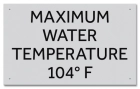 Arkansas Spa Water Temperature Sign