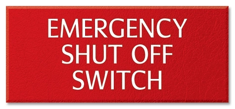 California Emergency Shut Off Switch Sign