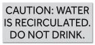 California Recirculated Pool Water Warning Sign