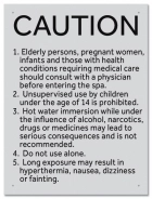 California Spa Rules Sign