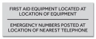 Delaware First Aid and Emergency Phone Location Sign