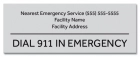 Delaware Pool Emergency Phone Sign