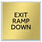 "Exit Ramp Down" Egress Sign - CA Compliant