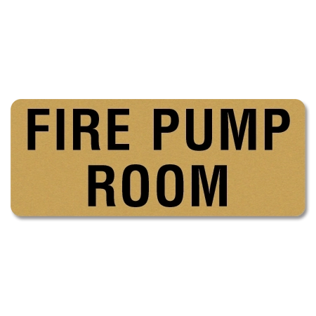 Fire Pump Room Label