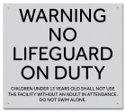 Idaho No Lifeguard Warning Sign