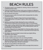 Illinois Beach Rules Sign