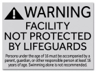 Illinois No Lifeguard Sign