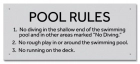 Iowa Pool Rules Sign
