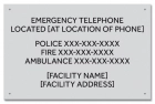 ISPSC Pool Emergency Phone Sign