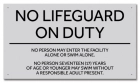 Kentucky No Lifeguard On Duty Sign