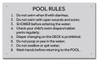 MAHC Pool Hygiene Rules Sign