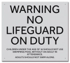 Maine No Lifeguard On Duty Warning Sign