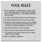 Maricopa County, Arizona Pool Rules Sign