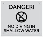 Maryland No Diving Shallow Water Sign