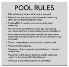 Montana Pool Rules Sign