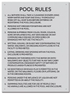 Nevada Pool Rules Sign
