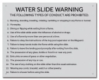 Nevada Water Slide Rules Sign