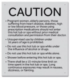 New Jersey Hot Tub Spa Caution Sign