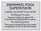 New Jersey Swimming Pool Supervision Sign