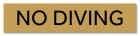No Diving Sign