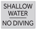 Ontario Shallow Water No Diving Sign